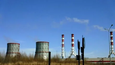 Smoking Factory Stock Footage 239002072