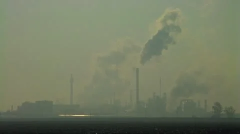 Smoking factory2 Stock Footage 8960561