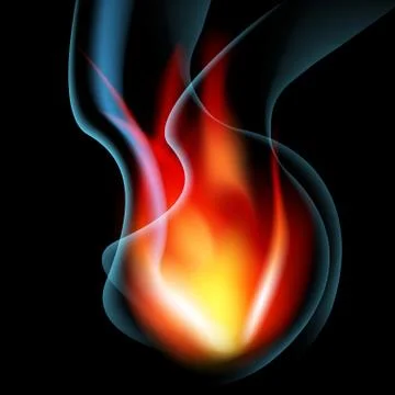 Smoking flame background Stock Illustration