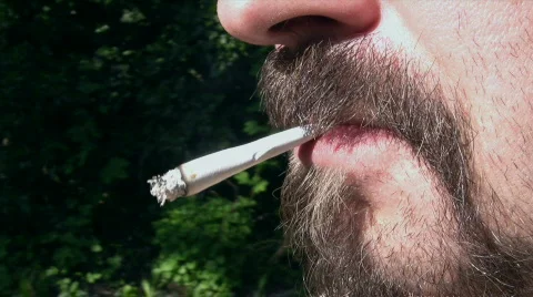 Smoking in the Garden Video stock 116869