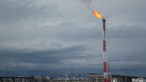 The smoking gas torch. Stock Footage 131865089