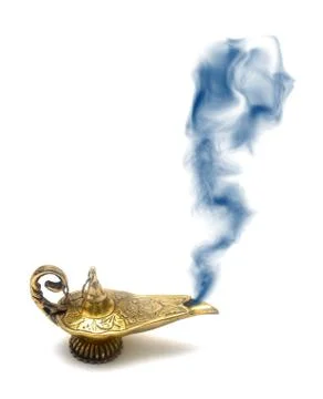 Smoking Genie Lamp Stock Photos
