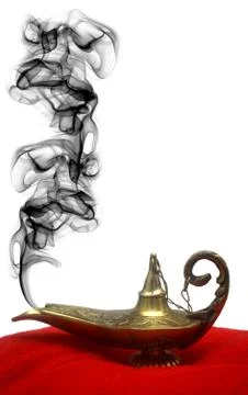 Smoking Genie Lamp Stock Photos
