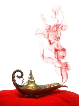 Smoking Genie Lamp Stock Photos