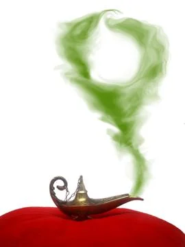 Smoking Genie Lamp Stock Photos