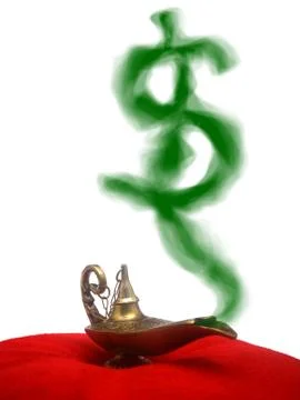 Smoking Genie Lamp Stock Photos