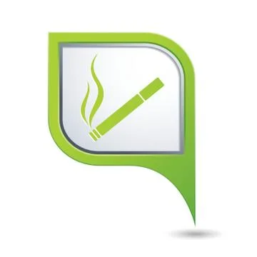 Smoking GREEN pointer Stock Illustration