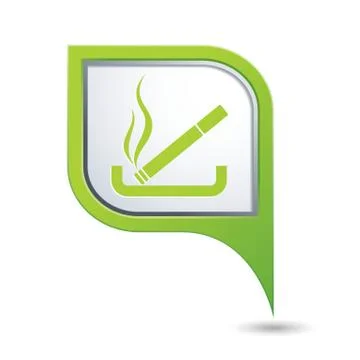 Smoking GREEN pointer Stock Illustration
