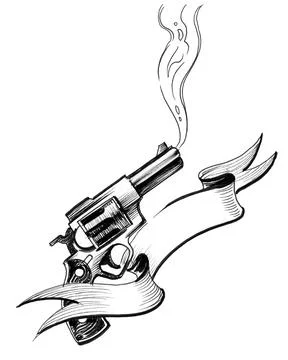 Smoking gun Stock-Illustration