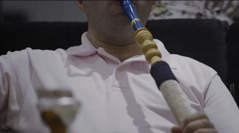 Smoking hookah close up Stock Footage 53167302