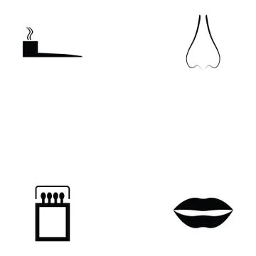 Smoking icon set Stock Illustration