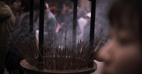 Smoking Incense Special Effect Stock Footage 87109154
