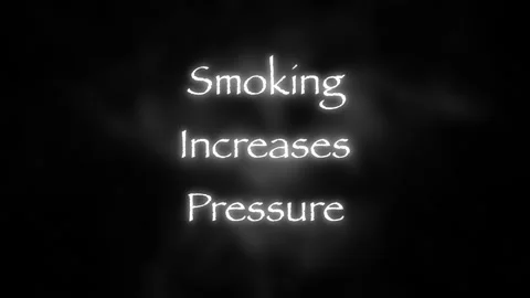 Smoking increases pressure Stock Footage 237801713