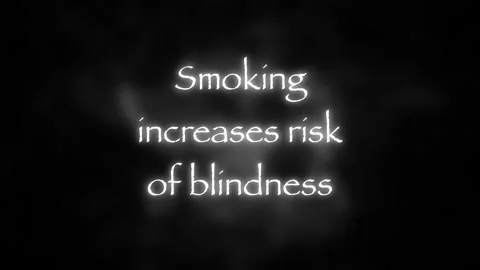 Smoking increases risk of blindness Stock Footage 237801720