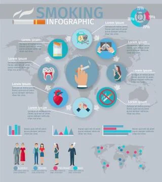 Smoking Infographics Set Stockillustratie