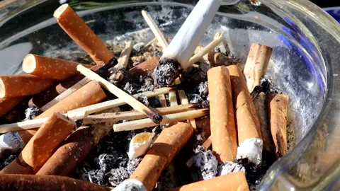 A Smoking Joint Resting On A Ashtray Stock-Footage 133200922