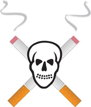Smoking kills skull Stock Illustration