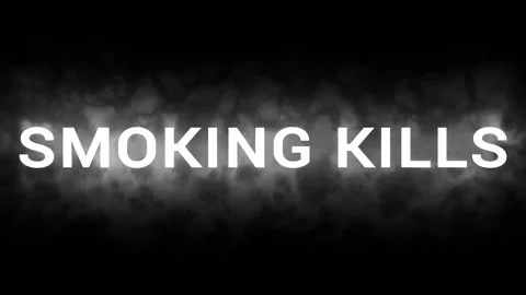 Smoking kills warning text no smoking Stock Footage 321043350