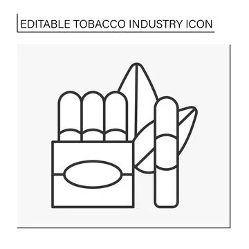 Smoking line icon Stock Illustration