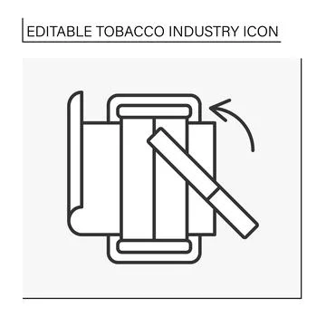 Smoking line icon Stock Illustration