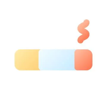 Smoking lounge pixel perfect flat gradient color ui icon Illustrazione stock