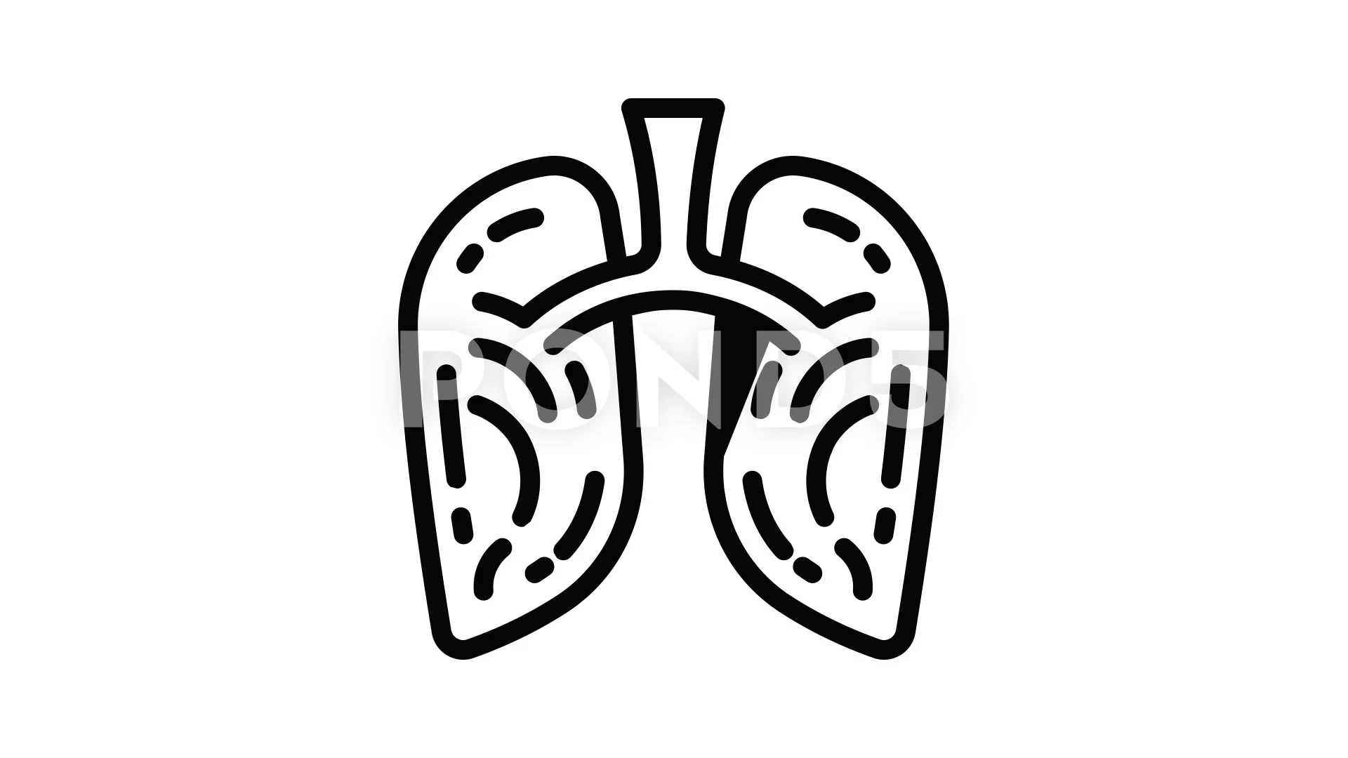 Smoking lungs icon animation | Stock Video | Pond5