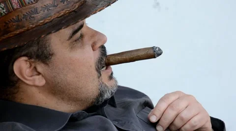 Smoking man Stock Footage 7754901