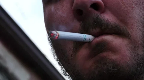 Smoking man Stock Footage 48435808
