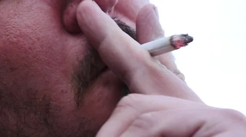 Smoking man Stock Footage 48436034