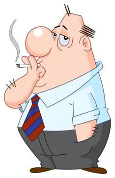 Smoking man Stock Illustration