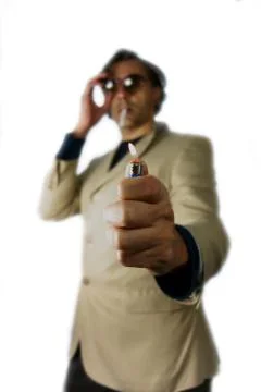 Smoking man Stock Photos