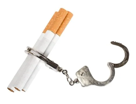 Smoking manacles dependency Stock Photos