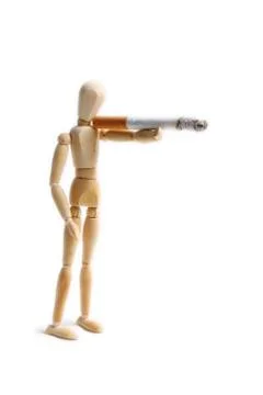 Smoking Manikin Stockfoto's