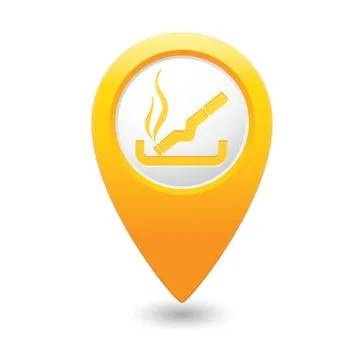 Smoking MAP pointer yellow Stock Illustration