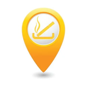 Smoking MAP pointer yellow Stock Illustration