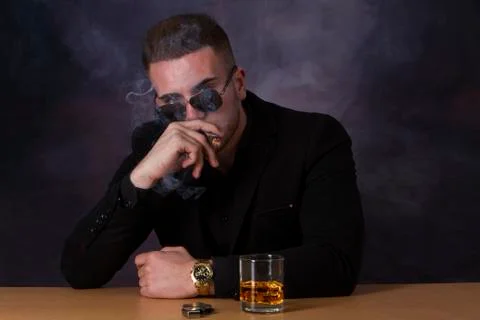 Smoking at the Office Stock Photos