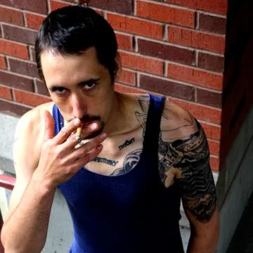 Smoking outside during class Stock Photos