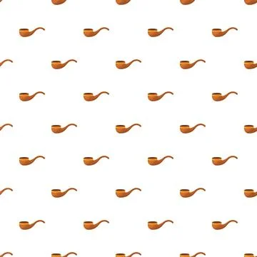 Smoking pipe accessory arranging seamless pattern background Stock Illustration