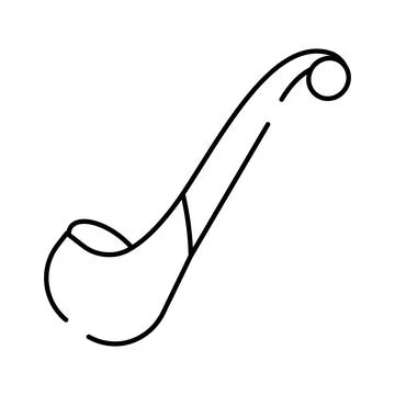 Smoking pipe accessory line art icon Stock Illustration