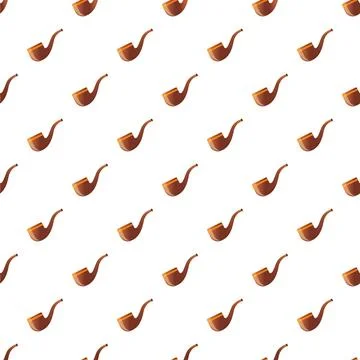Smoking pipe accessory repeating seamless pattern background Stock Illustration