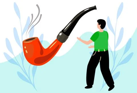 Smoking Pipe Concept Illustration Stock Illustration