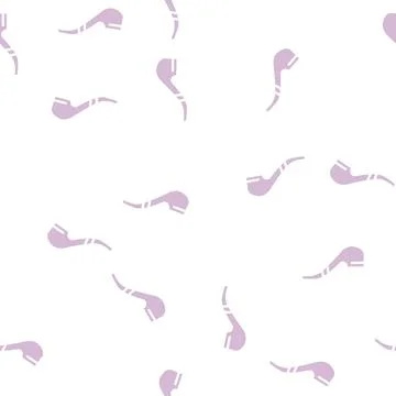 Smoking pipe glyph vector seamless pattern black Stock Illustration