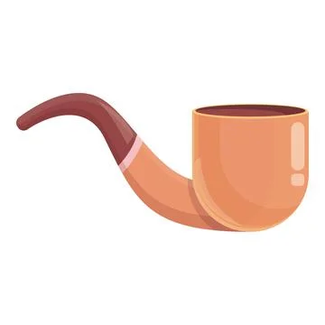 Smoking pipe icon cartoon vector. Cigar smoke Stock Illustration
