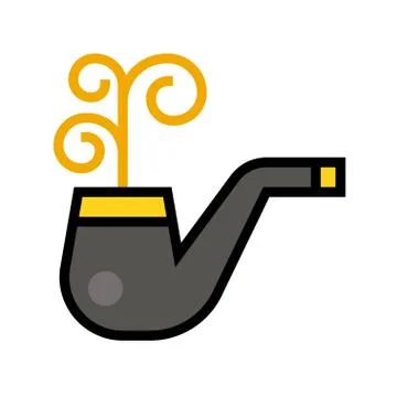 Smoking pipe icon, Saint patrick's day related vector Ilustración de archivo