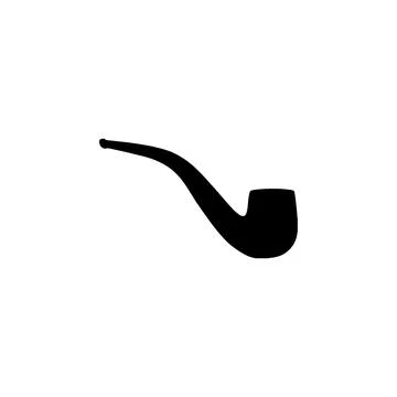 Smoking pipe icon. Simple style stop smoking poster background symbol. Smok.. Stock Illustration