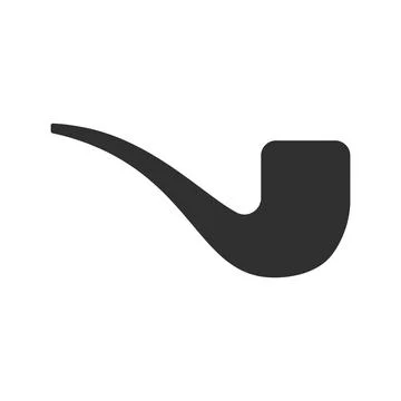 Smoking pipe icon for web and mobile Stock Illustration