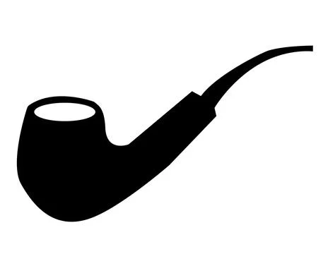 Smoking pipe icon on white background. Old smoking pipe sign. flat style. Stock Illustration