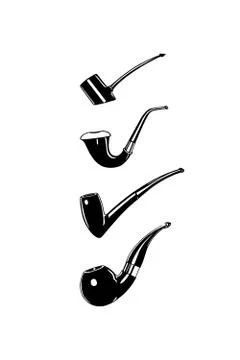 Smoking pipe illustration Stock Illustration