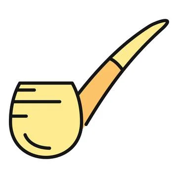 Smoking pipe object icon for men's leisure Stock Illustration