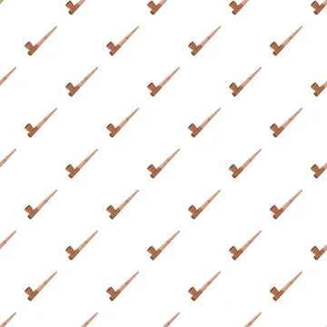 Smoking pipe pattern creating a repeating background design Stock Illustration